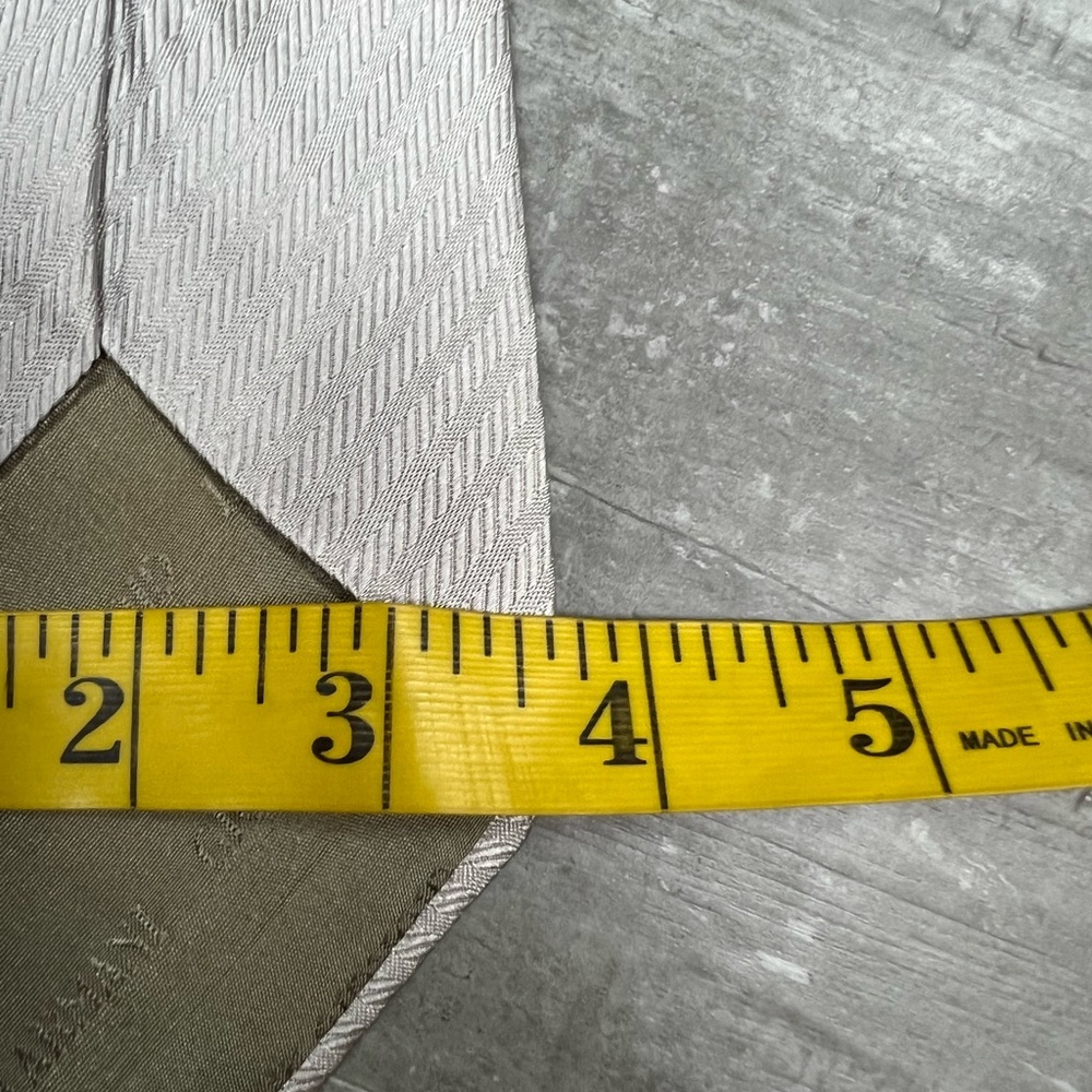 Armani Collezioni Solid Silver On Silver Stripe S… - image 6